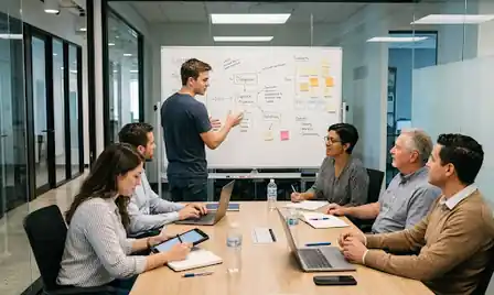 Equipo de trabajo en una sesión de capacitación